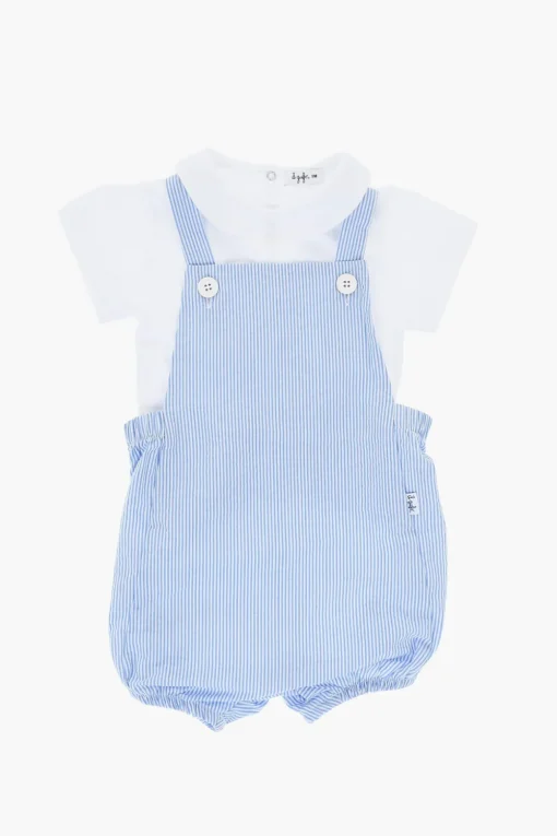 Sale Pagliaccetto in Cotone a Righe Awning con Colletto Bambino Abbigliamento