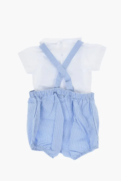 Sale Pagliaccetto in Cotone a Righe Awning con Colletto Bambino Abbigliamento