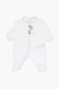 Pagliaccetto in Cotone con Ricamo Teddy Bear>il gufo New