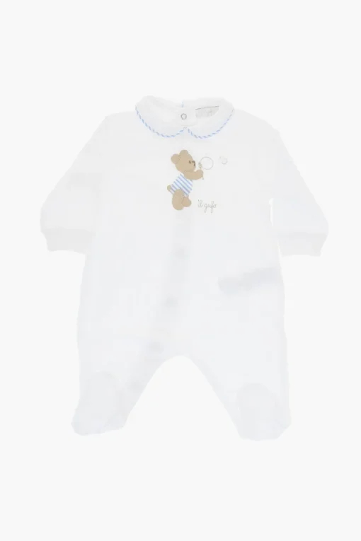 Pagliaccetto in Cotone con Ricamo Teddy Bear>il gufo New
