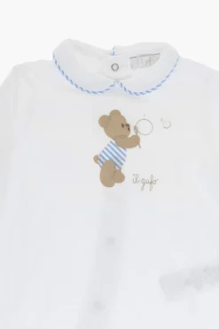 Pagliaccetto in Cotone con Ricamo Teddy Bear>il gufo New