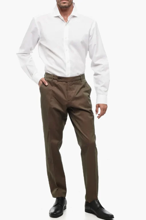 Panataloni a 4 Tasche in Twill in Cotone>Berwich Clearance