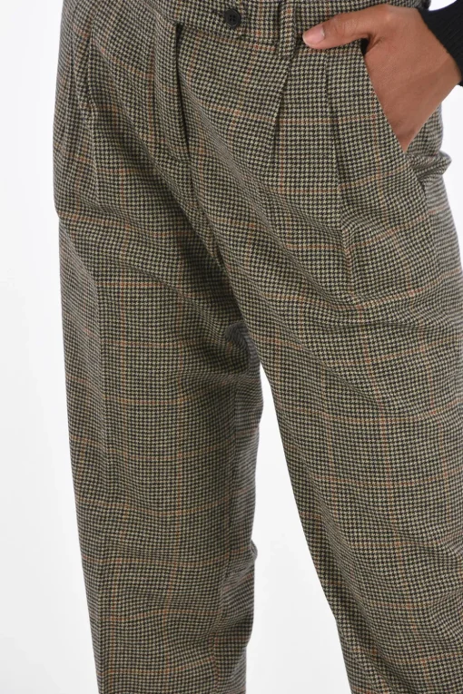 Best pantalone a doppia pince SURO pied-de-poule a vita alta Donna Pantaloni