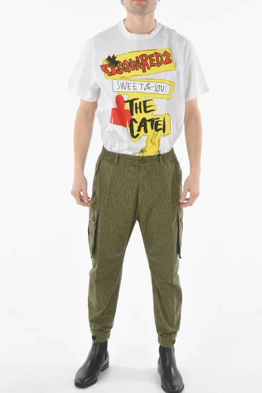Pantalone Cargo a Righe>Dsquared2 New