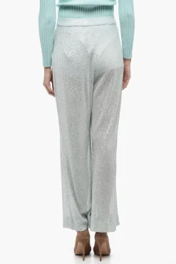 Pantalone in Mesh con Ricamo di Paillettes>Rotate Sale
