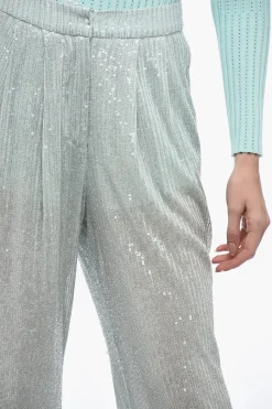 Pantalone in Mesh con Ricamo di Paillettes></noscript>Rotate Sale