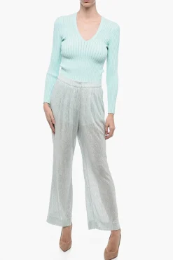 Pantalone in Mesh con Ricamo di Paillettes></noscript>Rotate Sale