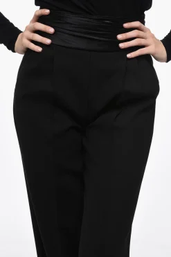 Hot Pantalone Sartoriale a Doppia Pinces con Fusciacca Donna Pantaloni