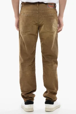 Online Pantaloni 5 Tasche 2023 D-FINITIVE in Velour a Coste Uomo Pantaloni