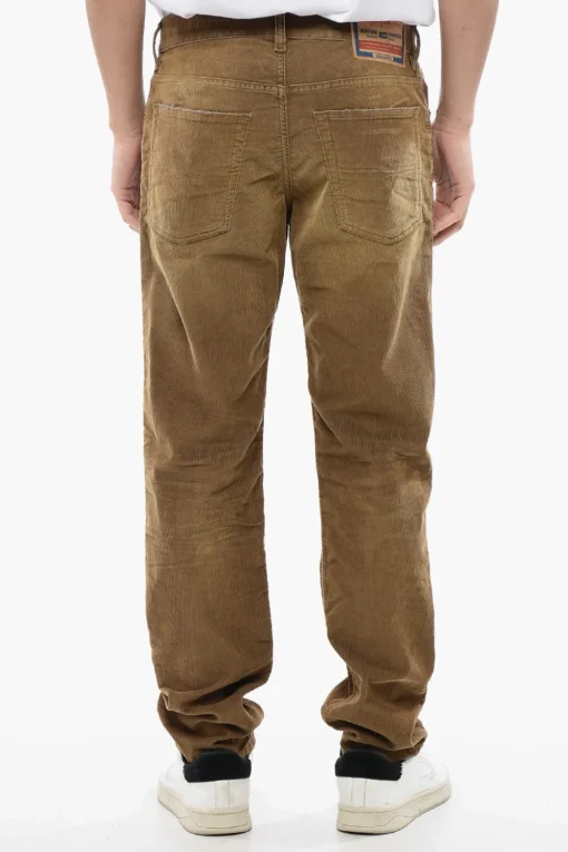Online Pantaloni 5 Tasche 2023 D-FINITIVE in Velour a Coste Uomo Pantaloni