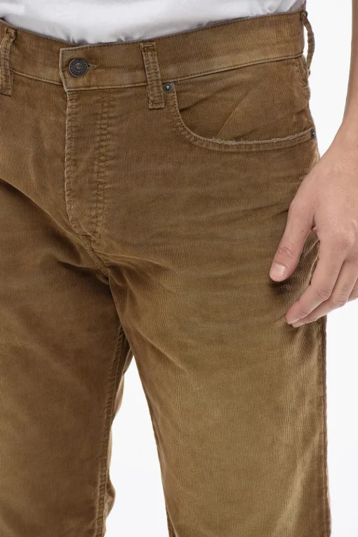 Online Pantaloni 5 Tasche 2023 D-FINITIVE in Velour a Coste Uomo Pantaloni