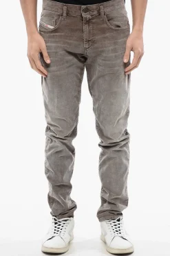 Pantaloni 5 Tasche 2019 D-STRUKT Slim Fit in Velour a Costine>Diesel New
