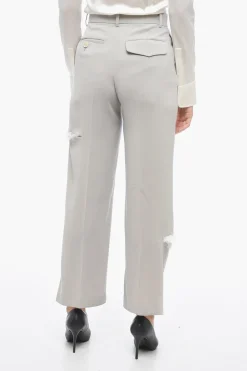 Pantaloni 4 Tasche con Cut-outs e Dettagli in Pizzo>Undercover Outlet