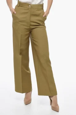 Pantaloni 4 Tasche Cropped Fit in Misto Lana>Khaite Outlet