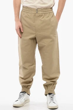 Pantaloni 4 Tasche in Cotone con Polsini Elastici>Alexander McQueen Fashion
