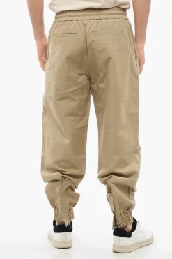Pantaloni 4 Tasche in Cotone con Polsini Elastici>Alexander McQueen Fashion
