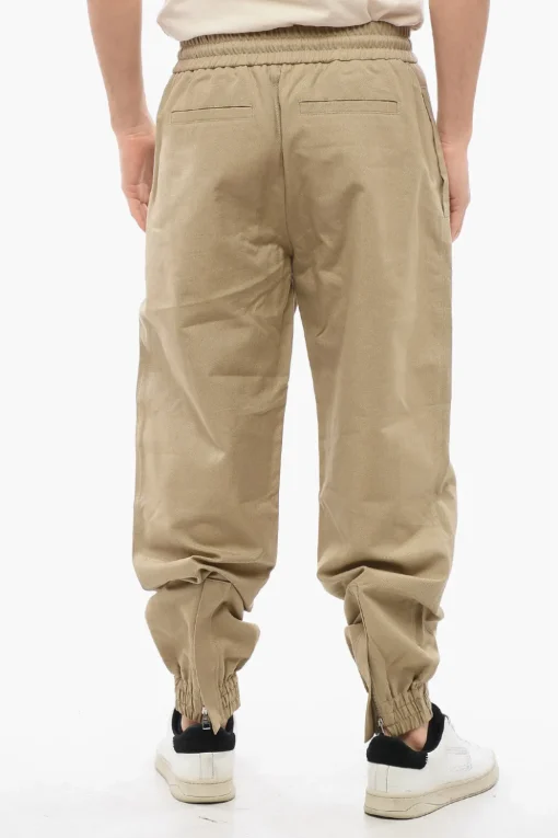 Pantaloni 4 Tasche in Cotone con Polsini Elastici>Alexander McQueen Fashion