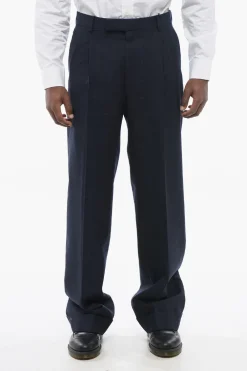 Pantaloni 4 Tasche in Lana Jacquard Motivo Monogram Ton sur Ton>Gucci Sale