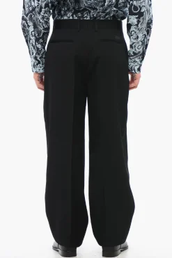 Pantaloni 4 Tasche in Lana Vergine con Passanti>Versace Best
