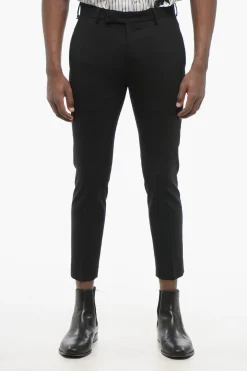 Online Pantaloni 4 Tasche in Lana Vergine Stretch Uomo Pantaloni