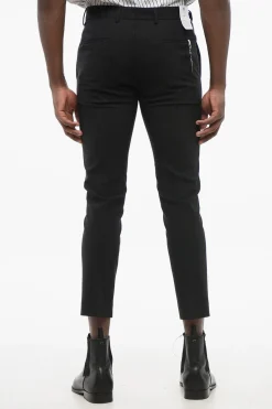 Online Pantaloni 4 Tasche in Lana Vergine Stretch Uomo Pantaloni