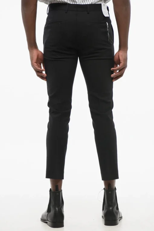 Online Pantaloni 4 Tasche in Lana Vergine Stretch Uomo Pantaloni