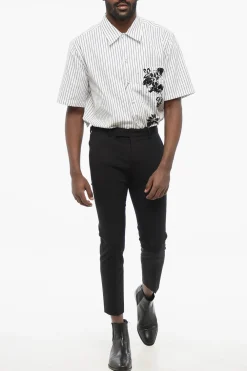 Online Pantaloni 4 Tasche in Lana Vergine Stretch Uomo Pantaloni