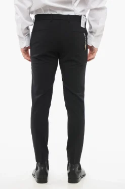 Online Pantaloni 4 Tasche in Lana Vergine Stretch Uomo Pantaloni