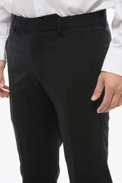 Online Pantaloni 4 Tasche in Lana Vergine Stretch Uomo Pantaloni