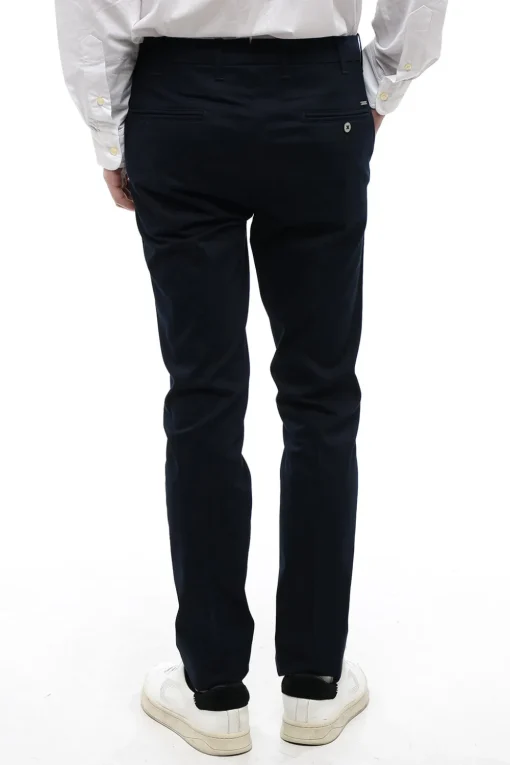 Discount Pantaloni 4 Tasche in Misto Cotone con Passanti Uomo Pantaloni