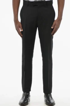 Best Pantaloni 4 Tasche in Misto Mohair con Passanti Uomo Pantaloni