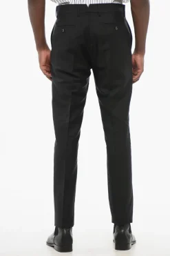 Best Pantaloni 4 Tasche in Misto Mohair con Passanti Uomo Pantaloni