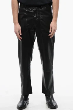 Pantaloni 5 Tasche JASPER in Pelle Vegan>Nanushka Hot
