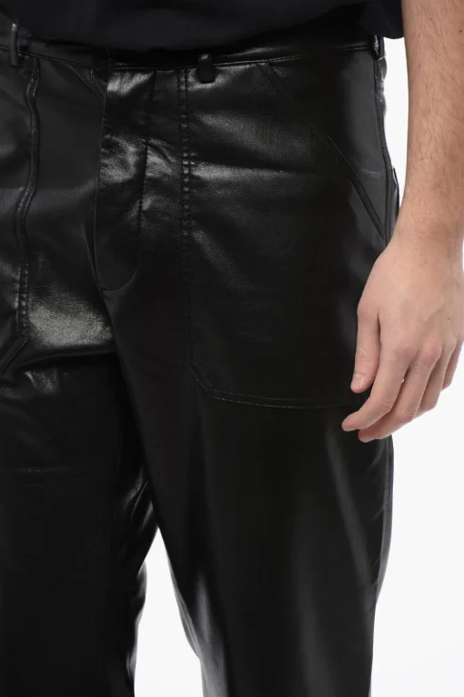 Pantaloni 5 Tasche JASPER in Pelle Vegan>Nanushka Hot