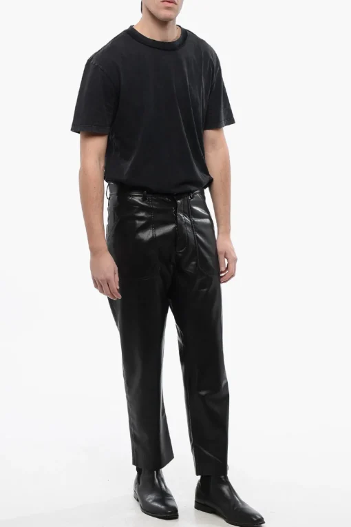 Pantaloni 5 Tasche JASPER in Pelle Vegan>Nanushka Hot