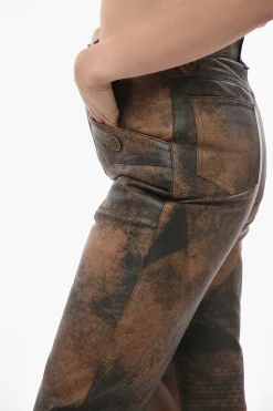 Pantaloni 4 Tasche Mom Fit in Pelle></noscript>BAIA Hot