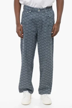 Online Pantaloni 5 Tasche SEIGAIHA con Motivo Rainbow Uomo Pantaloni