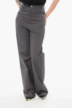 Discount Pantaloni 5 Tasche Straight Fit in Cotone Donna Pantaloni