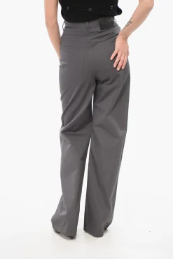 Discount Pantaloni 5 Tasche Straight Fit in Cotone Donna Pantaloni