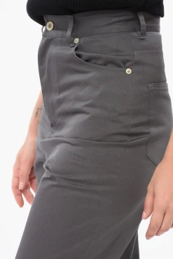 Discount Pantaloni 5 Tasche Straight Fit in Cotone Donna Pantaloni