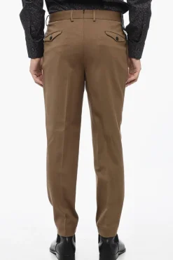 Pantaloni a 1 Pince IL VIAGGIATORE in Misto Lana con Passanti>Santaniello Discount