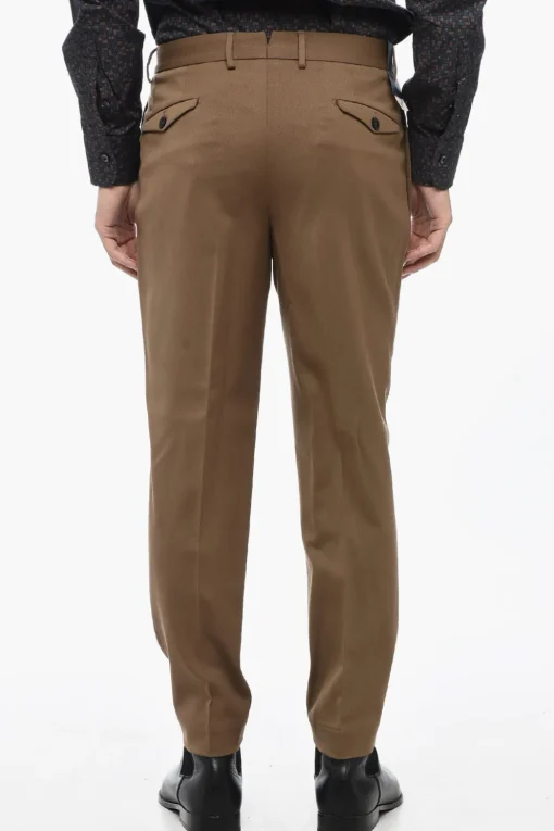 Pantaloni a 1 Pince IL VIAGGIATORE in Misto Lana con Passanti>Santaniello Discount