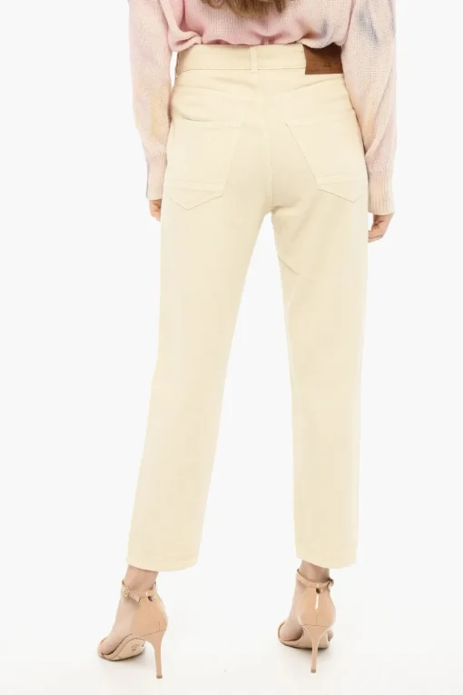 Pantaloni a 5 Tasche in Twill di Cotone>Woolrich New