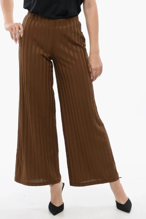Discount Pantaloni A Coste Wide-Fit A Vita Alta Donna Pantaloni