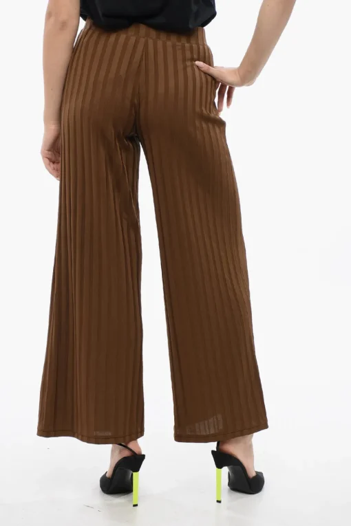 Discount Pantaloni A Coste Wide-Fit A Vita Alta Donna Pantaloni