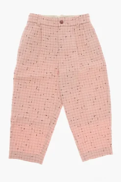 Online Pantaloni A Doppia Pinces in Lana e Nylon Abbigliamento