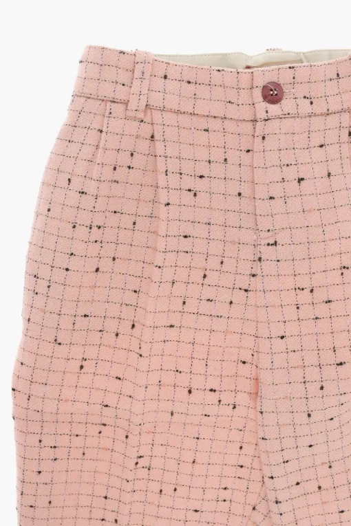 Online Pantaloni A Doppia Pinces in Lana e Nylon Abbigliamento