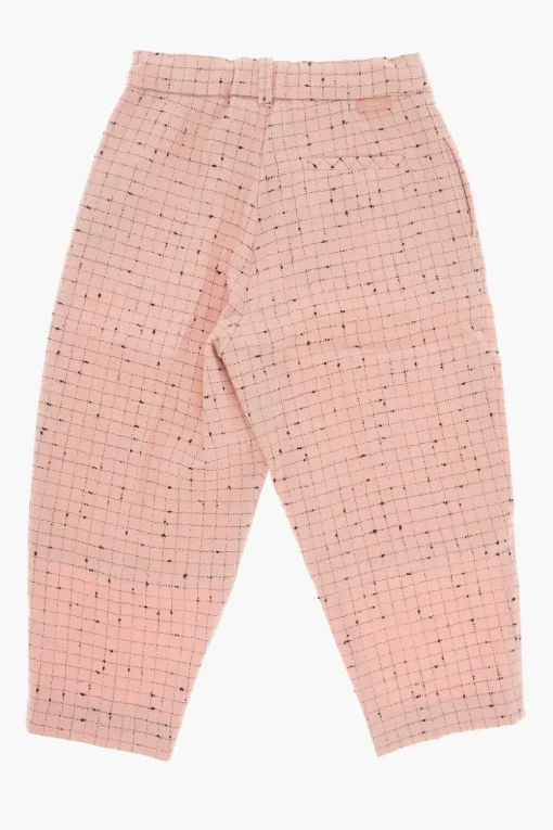 Online Pantaloni A Doppia Pinces in Lana e Nylon Abbigliamento