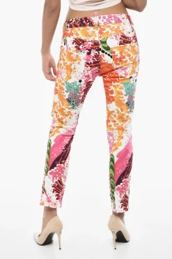 Pantaloni a Fantasia in Twill di Cotone con 5 Tasche>Dsquared2 Clearance