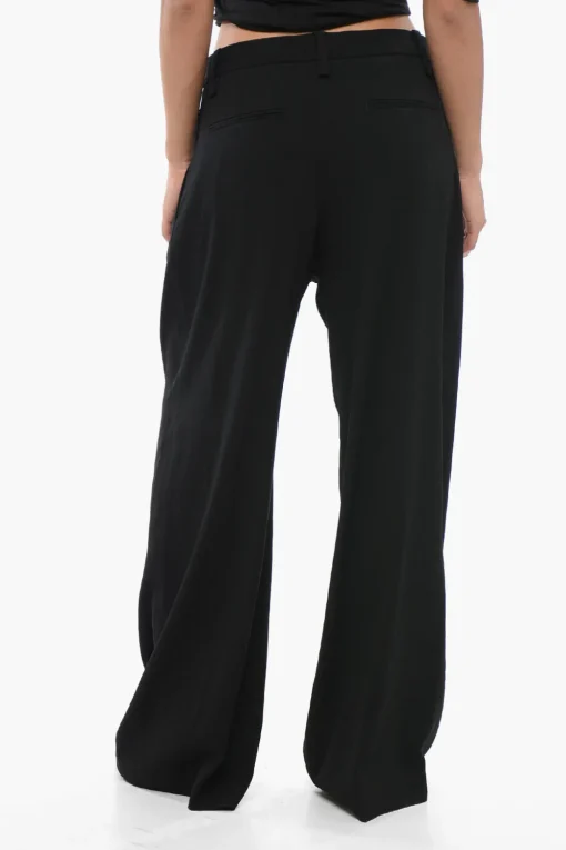 New Pantaloni a Gamba Ampia Donna Pantaloni